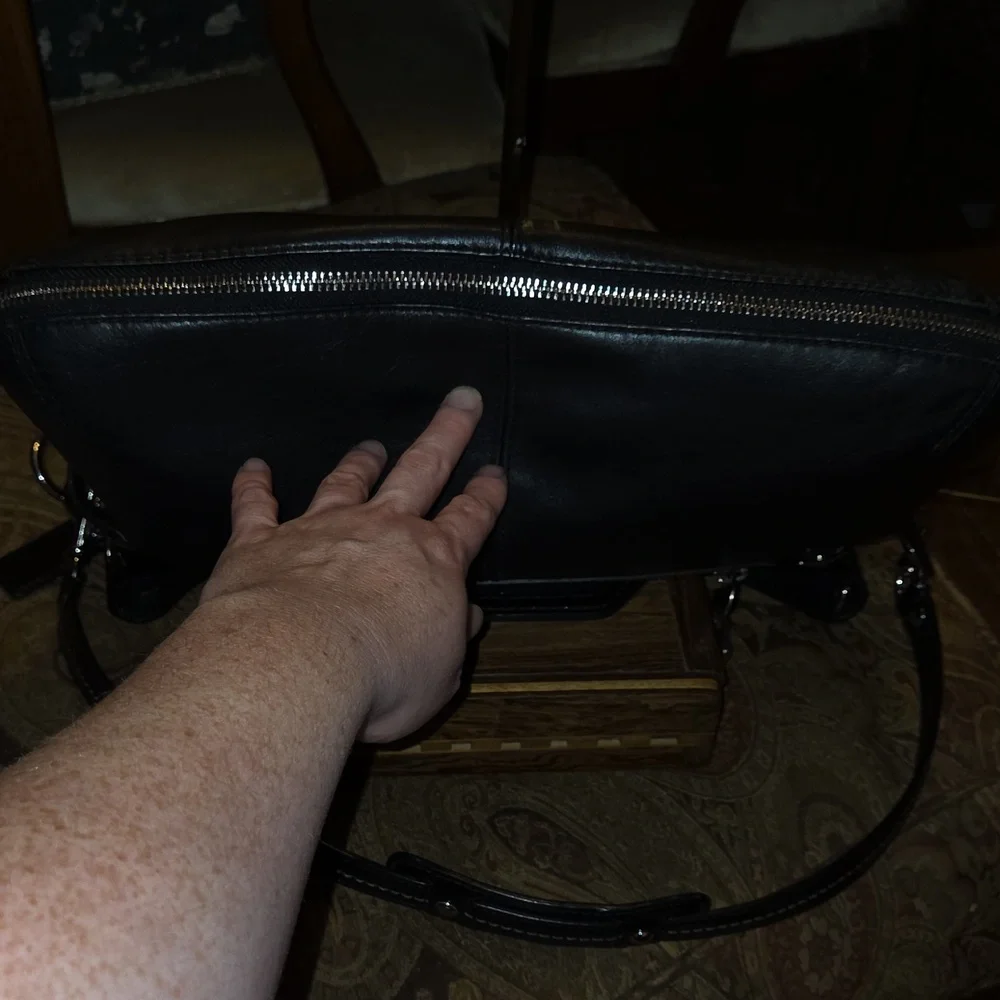 Coach Bonnie Foldover Bag 13380 Black Leather Shoulderbag MSRP $498 2008 EUC - Picture 14 of 16